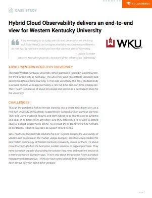 Hybrid Cloud Observability delivers an end-to-end view for Western Kentucky University