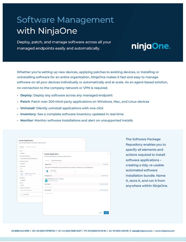Software Management with NinjaOne