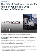 The City of Boston increases EV miles driven by 36% with Samsara EV features