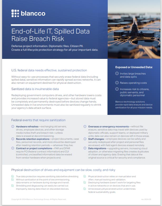 End-of-Life IT & Spilled Data Raises Breach Risks