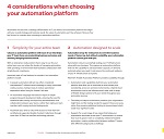 4 Considerations When Choosing Your Automation Platform