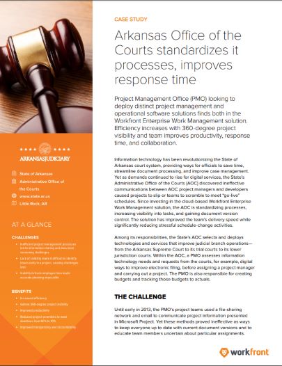 Arkansas Office of the Courts standardizes it processes, improves response time