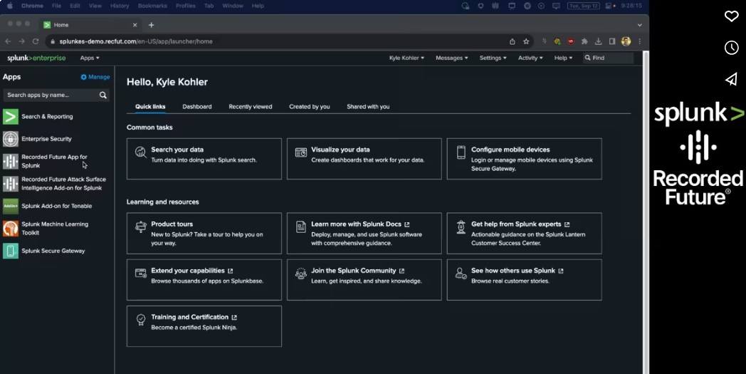 Recorded Future App for Splunk