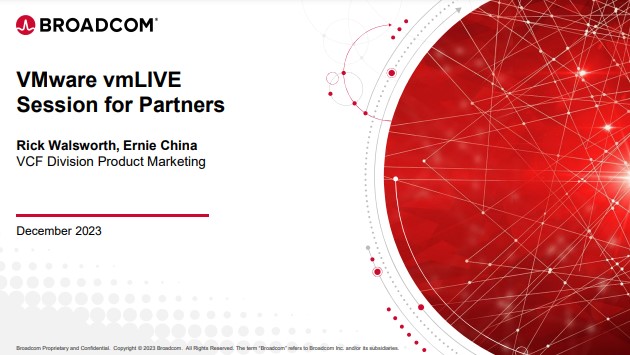 VMware by Broadcom Critical Business Update - Portfolio Simplification