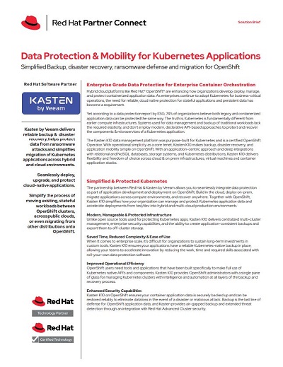 Data Protection & Mobility for Kubernetes Applications