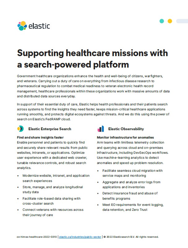 Supporting Healthcare Missions With a Search-powered Platform